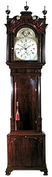 Antique grandfather clock - Fearnley three-train musical